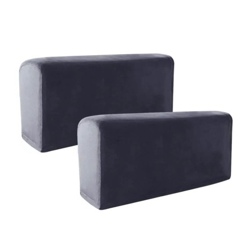 Aksamitne pokrowce na boki kanapy 2 szt. - Grafitowy.jpg