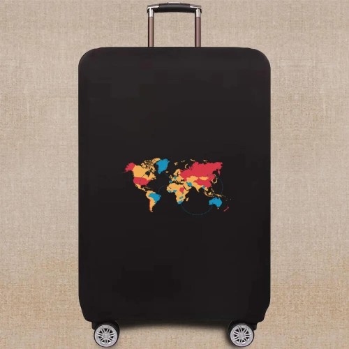 Elastyczny pokrowiec na walizkę - Journey Across the Globe.jpeg
