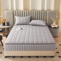 Pikowany pokrowiec na materac z zamkiem - Szary.jpeg