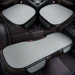 Pokrowce na siedziska foteli samochodowych przód i tył - woven - Jasnoszary