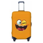 Elastyczny pokrowiec na walizkę - Pomarańczowy Radosny.jpg