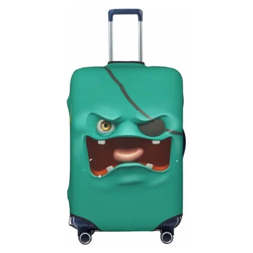 Elastyczny pokrowiec na walizkę - Turkusowy Potwór.jpg