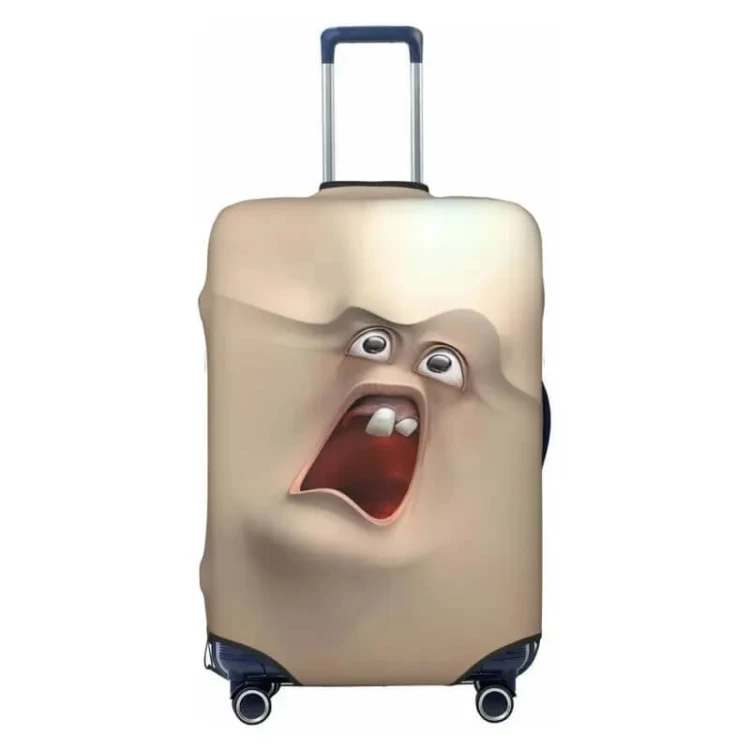 Elastyczny pokrowiec na walizkę - Beżowy Zaskoczony.jpg