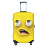 Elastyczny pokrowiec na walizkę - Żółty Zmartwiony