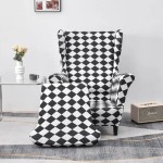 ELASTYCZNY POKROWIEC NA FOTEL USZAK IKEA - Checkers