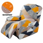 Elastyczny pokrowiec na fotel rozkładany - Triangles III