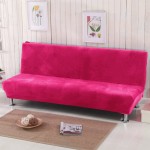 Welurowy pokrowiec na wersalkę - finkę  - RÓŻOWY