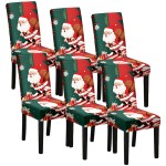 ŚWIĄTECZNE POKROWCE NA KRZESŁA 6 SZT. - Green Santa