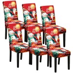 ŚWIĄTECZNE POKROWCE NA KRZESŁA 6 SZT. - Snowman