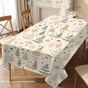 Obrus świąteczny - materiałowy - gładki - Choinki