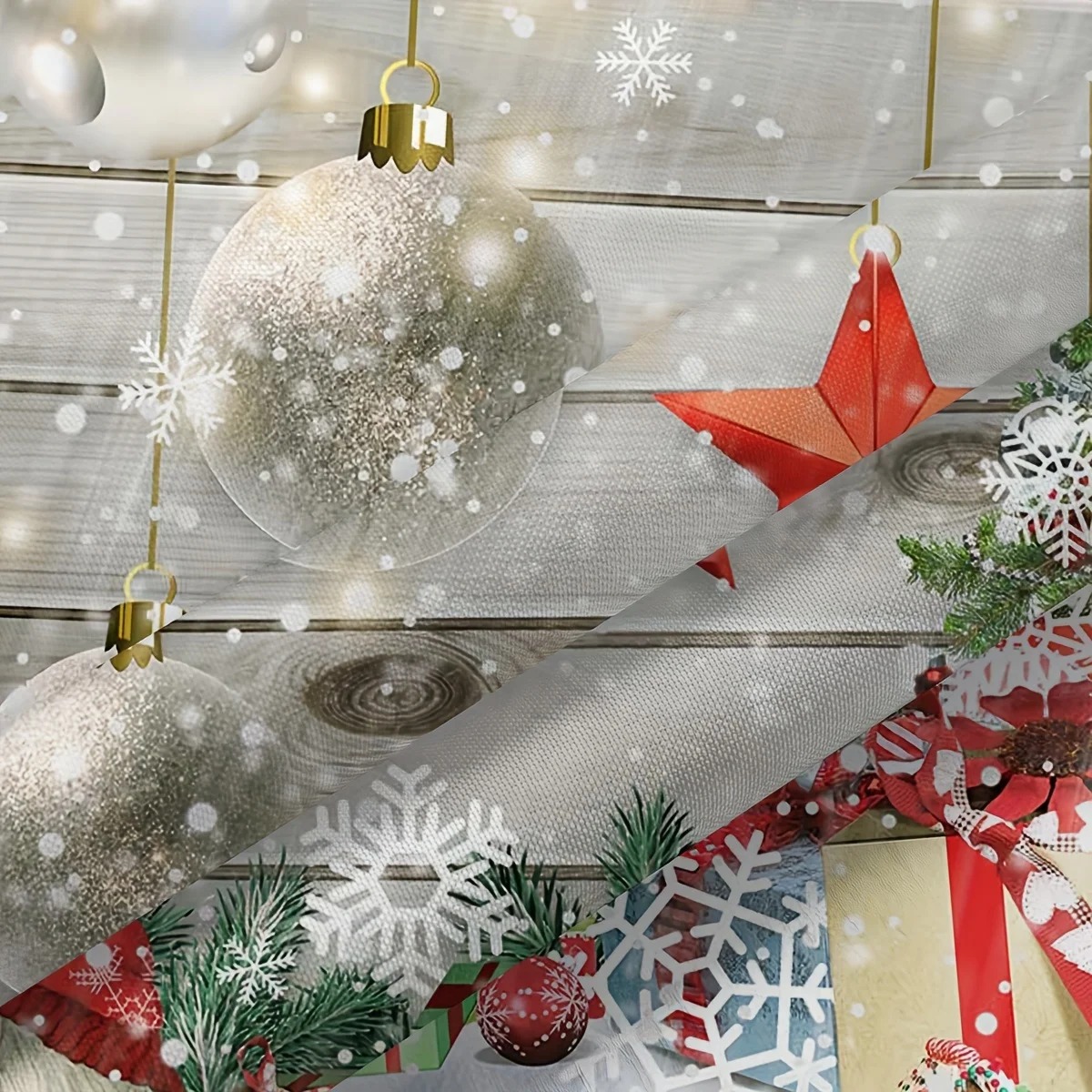 Obrus świąteczny bożonarodzeniowy w salonie