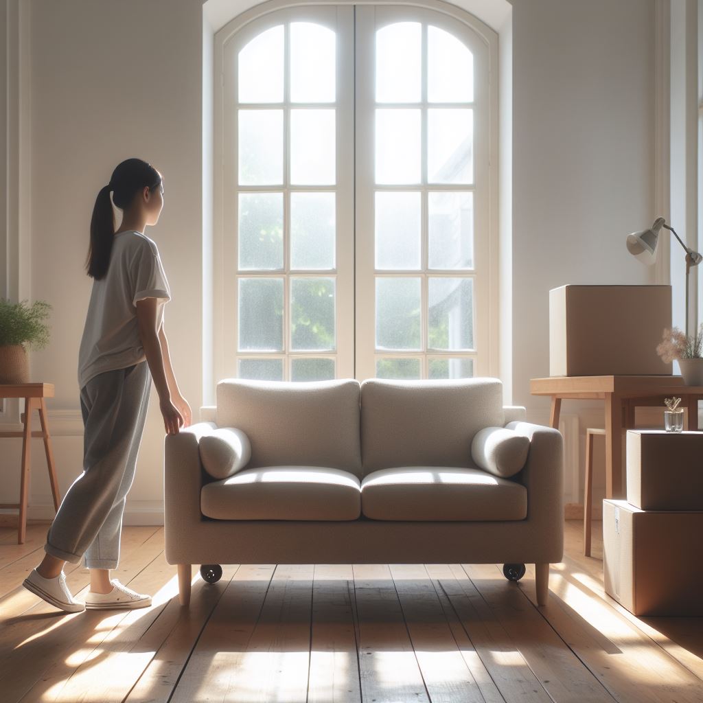 Sofa w innym układzie w salonie