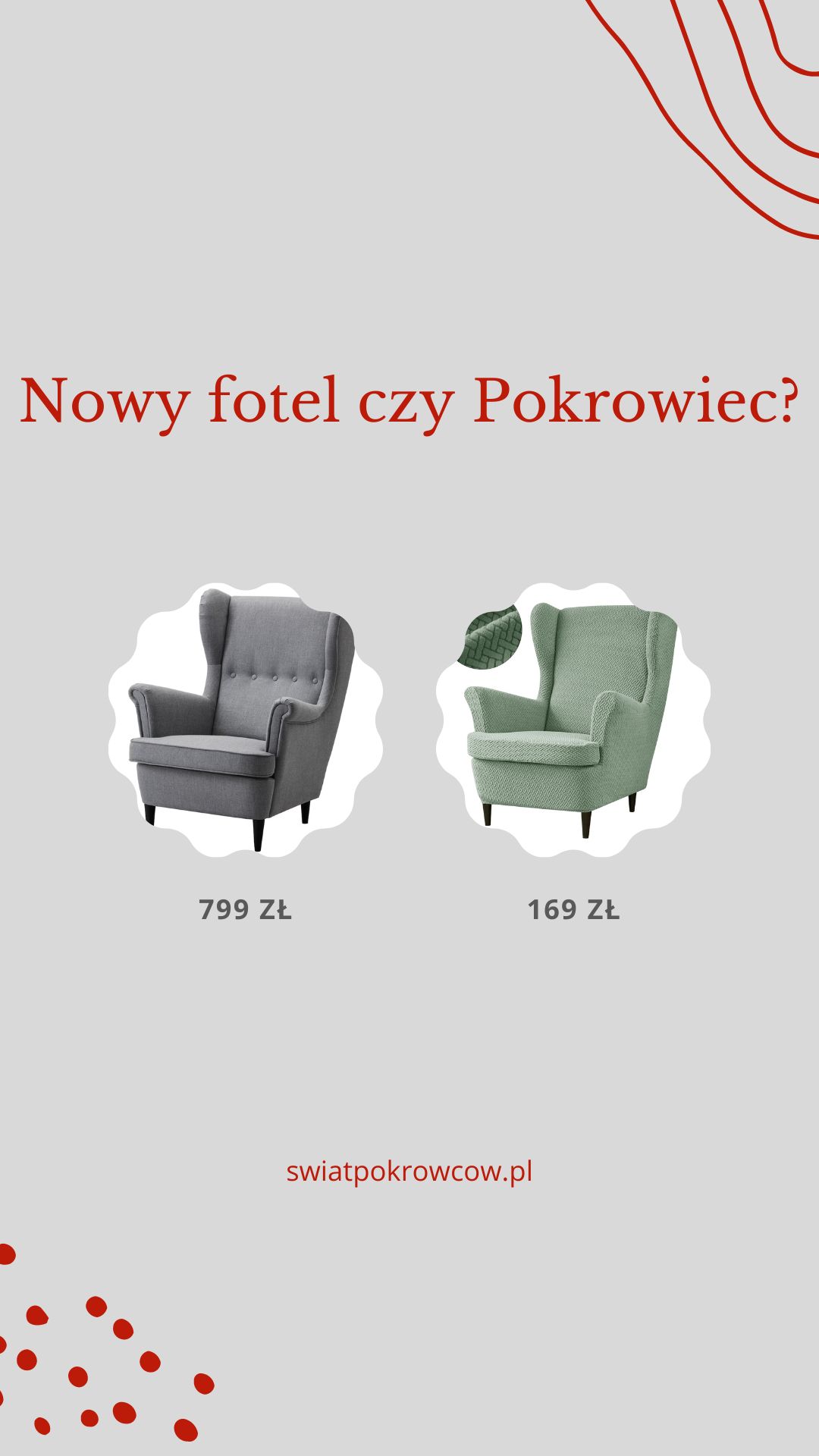 Co lepiej wybrac - nowy fotel czy pokrowiec na fotel strandmon