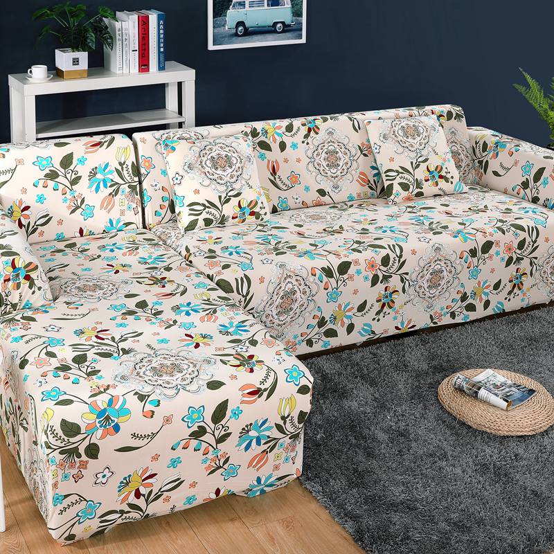 Wzorzysty pokrowiec na narożnik w stylu boho