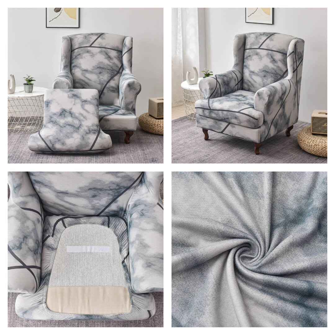 Fotel uszak po nałożeniu pokrowca