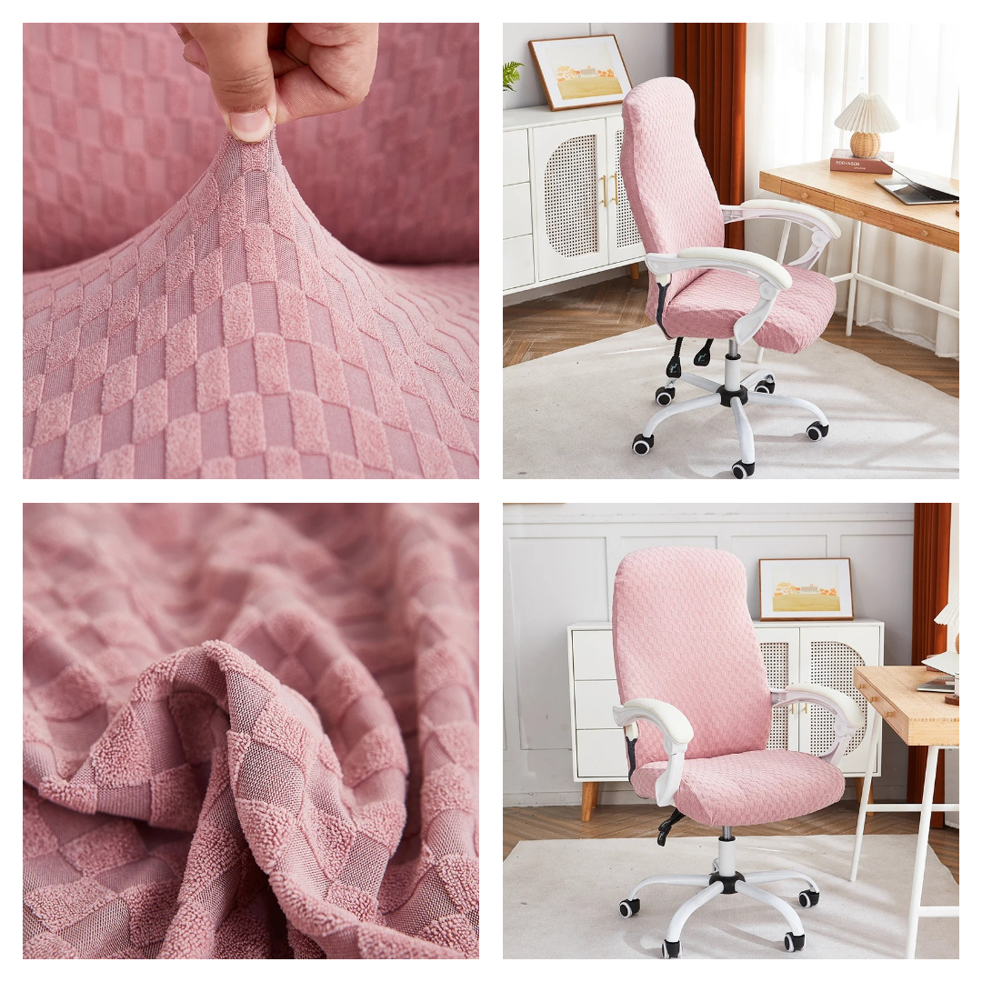 Fotel biurowy po nałożeniu pokrowca