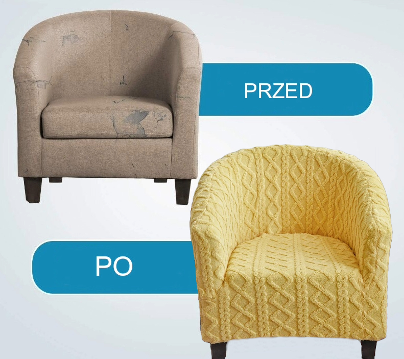 fotel klubowy prl przed i po