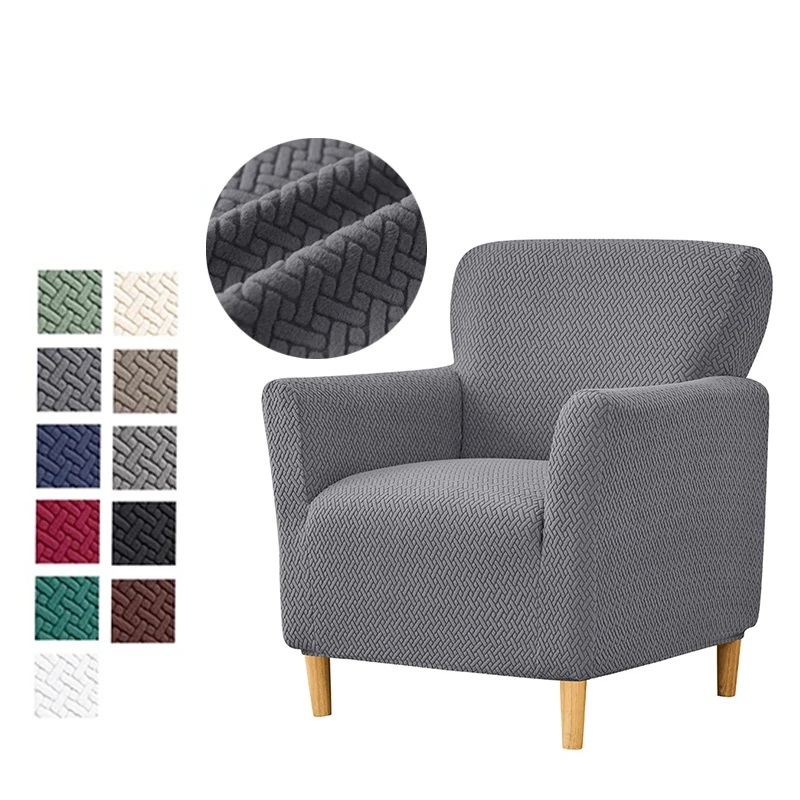 Żakardowe pokrowce na fotele klubowe - dostepne kolory - motyw chevron