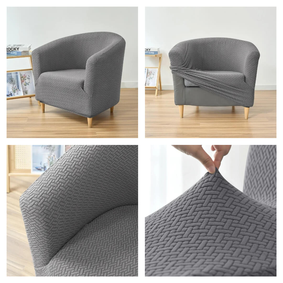 Pokrowiec na fotel klubowy - materiał z bliska