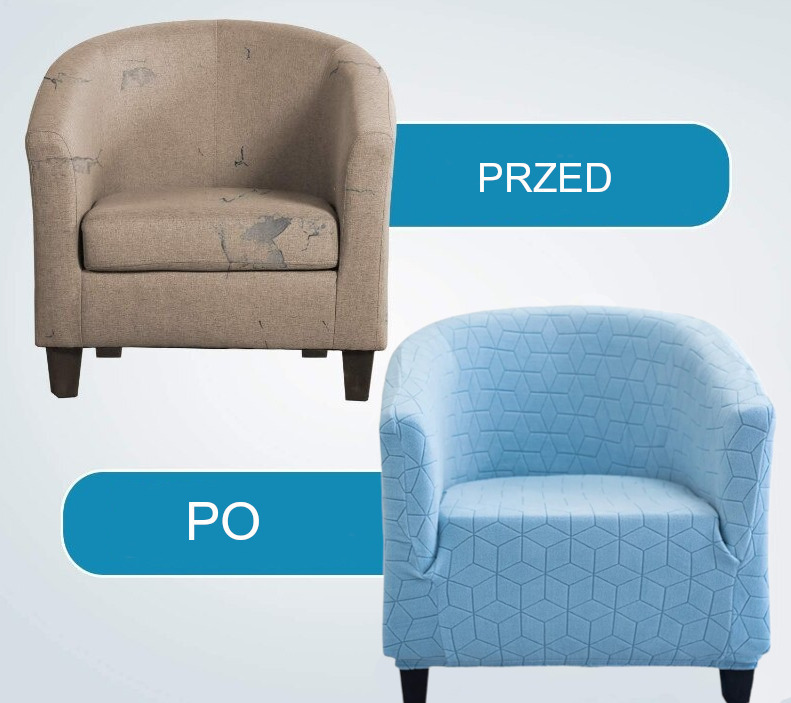 fotel klubowy prl przed i po