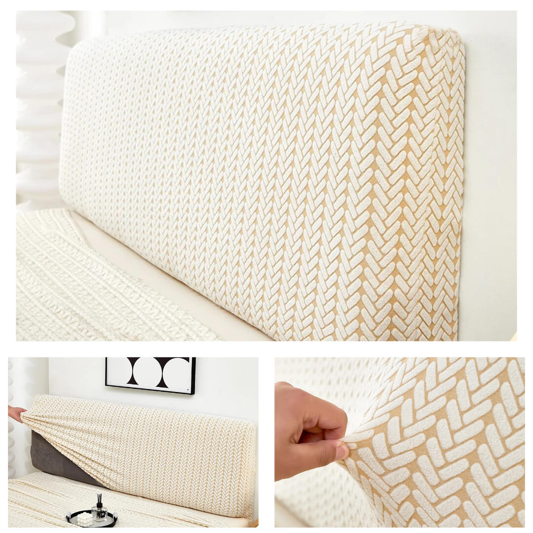 Pomarańczowy pokrowiec na oparcie kanapy