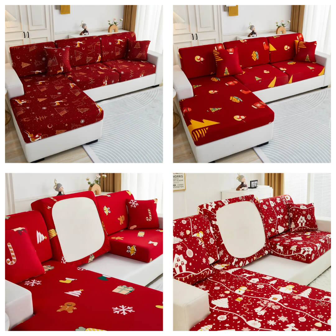 Świąteczny pokrowiec na siedzisko kanapy - narożnika - 4 różne wzory