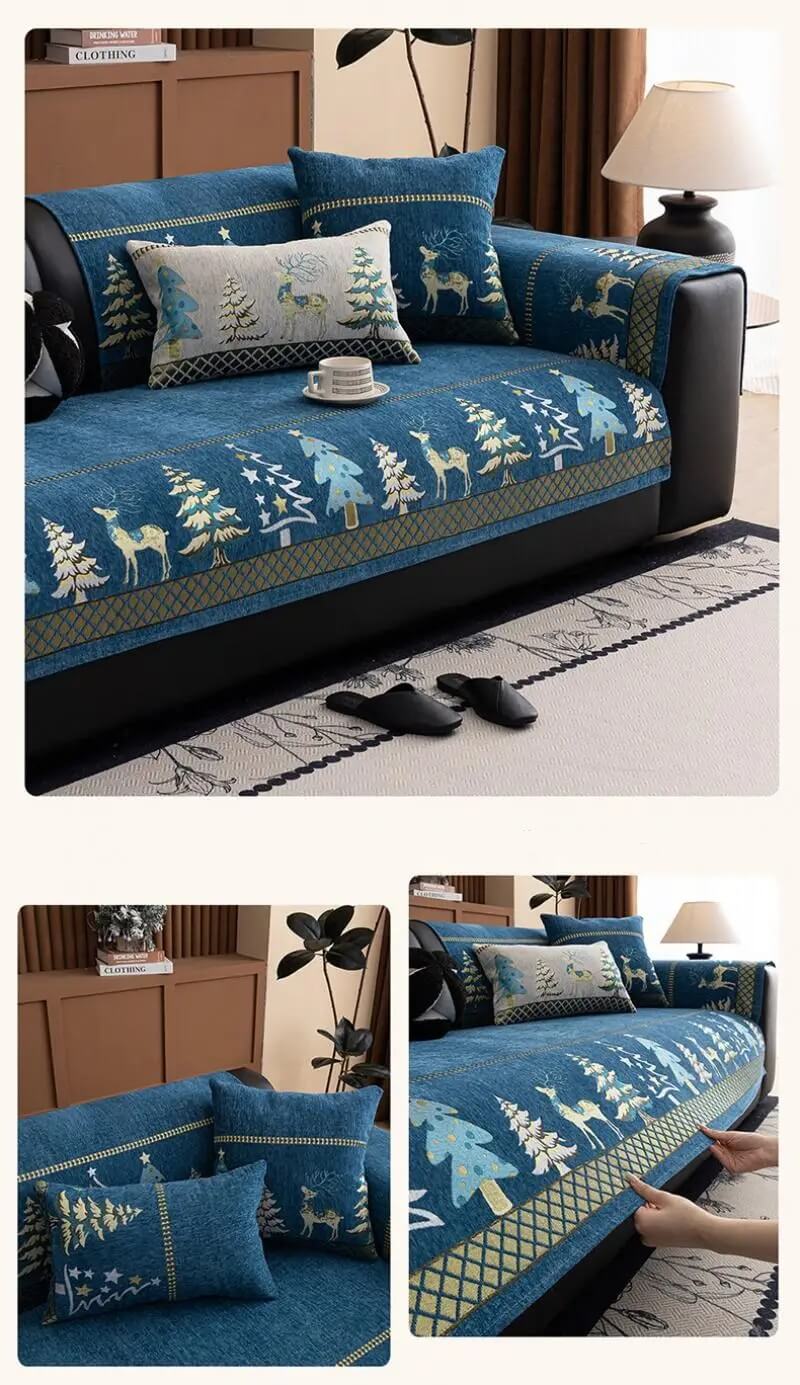 Świąteczna kapa na kanapę - kolory