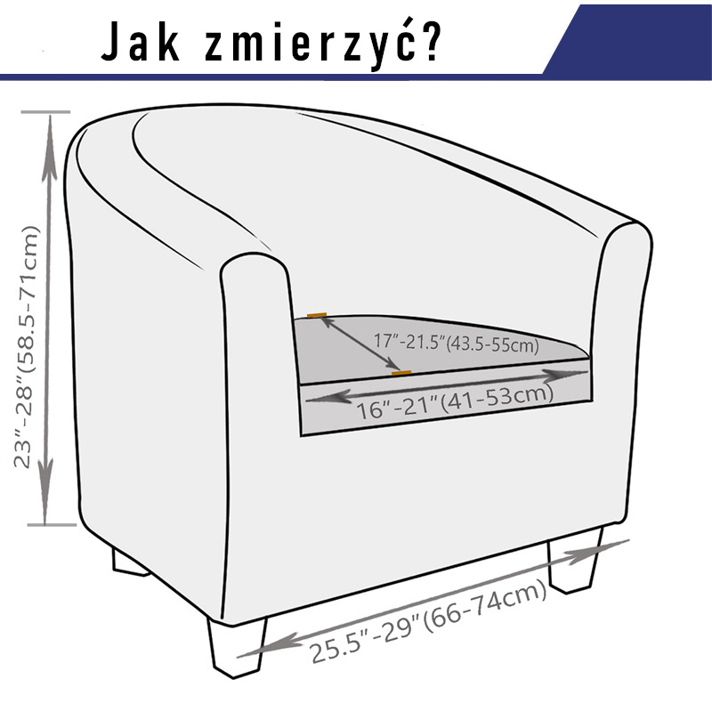 Jak mierzyc pokrowiec na fotel klubowy