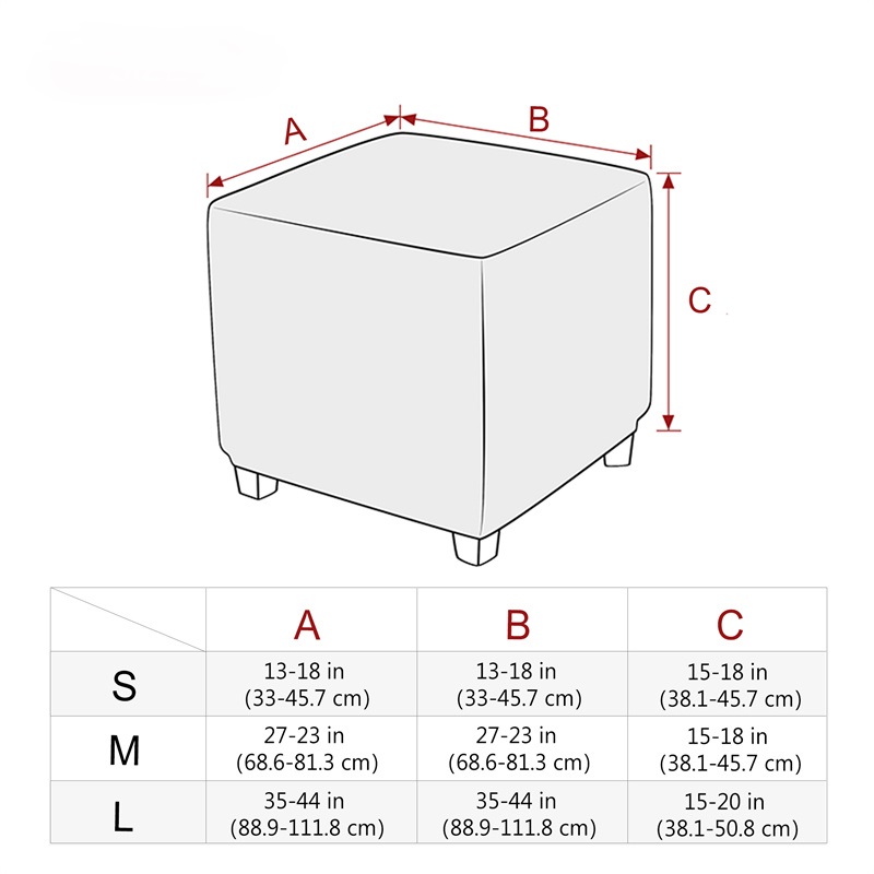 Jak mierzyc kwadratowy aksamitny podnóżek - pufę