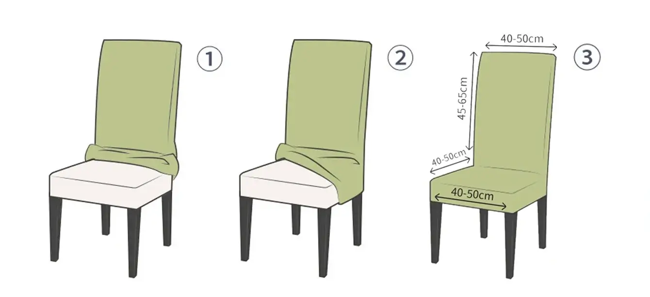 Jak mierzyc krzesło, aby założyc pokrowiec na krzesło z falbaną