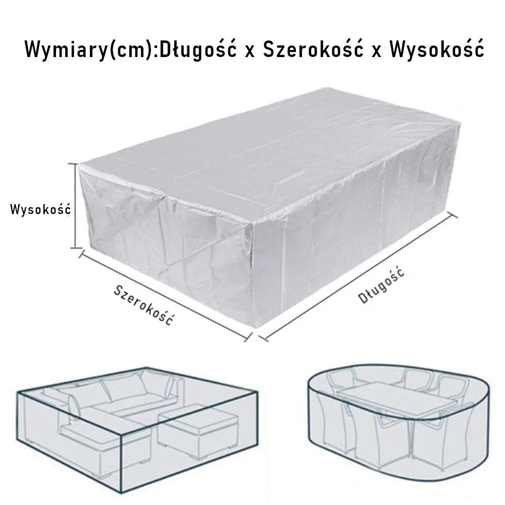 pokrowiec meble ogrodowe - jak zmierzyć